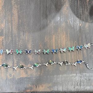 Colorful Butterfly and Dolphin Jewelry Set.